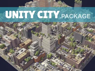 Realistic Unity City 3 Low-poly 3D model
