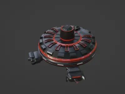 sci fi spaceship  Low-poly 3D model