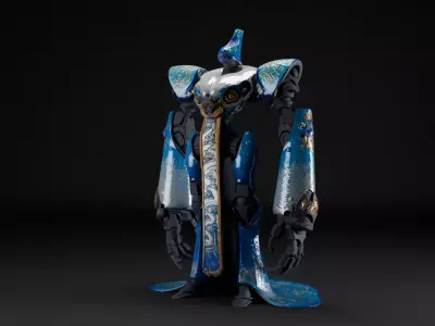 Imperial Ceremonial Mech  Stylized Sci-Fi Robot Model 3D print model