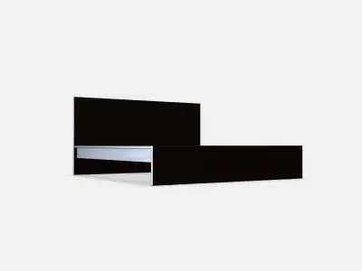 MALM Bed frame high 21 Low-poly 3D model
