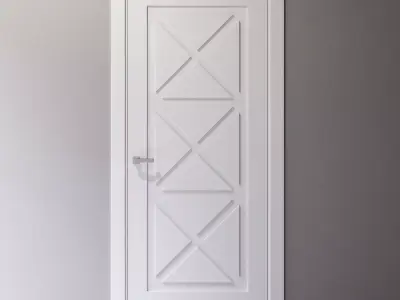 Interior door in classic style 3D model