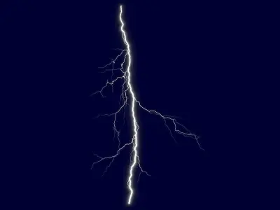 Realistic 3D Lightning CG-05 Low-poly 3D model