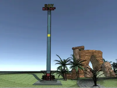 Free fall big 3D model