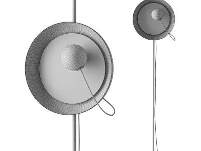 Acoustic Disc Floor Lamp 3D model