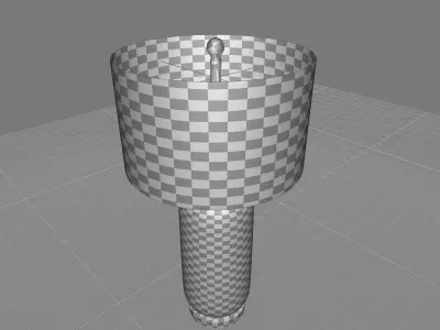 Manorhaven Resin Table Lamp 3D model