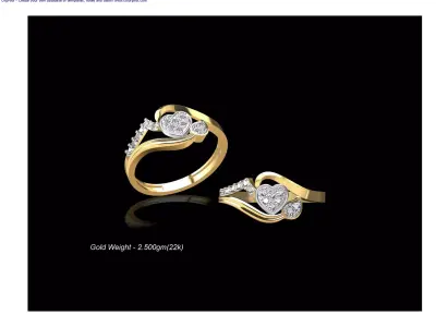 90 PLUS Ladies  Heart Ring Designs STL Pack 3D print model