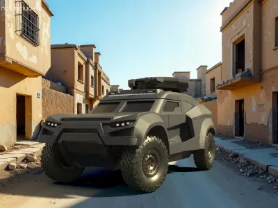  Armored Tactical Ground Interceptor Vehicle Rigged 