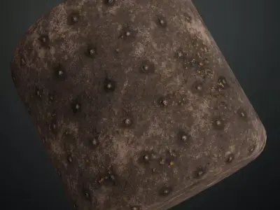 Rusted Rough Perforated Metal Sheet PBR Seamless Texture