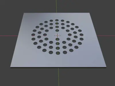 Floor Drain With Holes 3D model