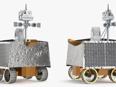  NASA VIPER Robotic Lunar Rover Silver Rigged 