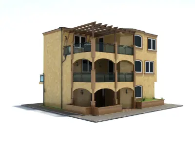 Family House San Francisco Brown 3D model