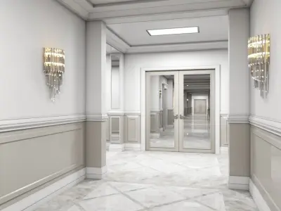 Grand Corridor Tileable Kit 2 3D model