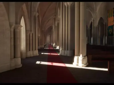 Church Low-poly 3D model