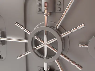 Vault metal safe 3D model