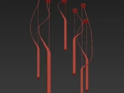 Pendant lamp black 3D model purchase