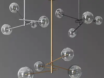 Bolle Gallotti 4 Light Chandelier 3D model