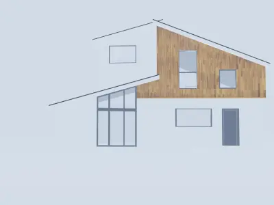 house with roof Free low-poly 3D model