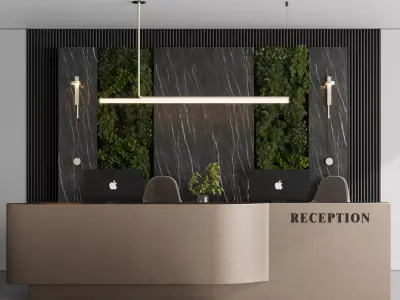 Reception desk  office furniture 13 Low-poly 3D model