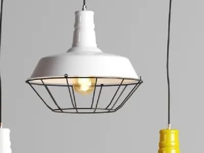 4 in 1 Hanging Lamp LOFT HOUSE 3D model