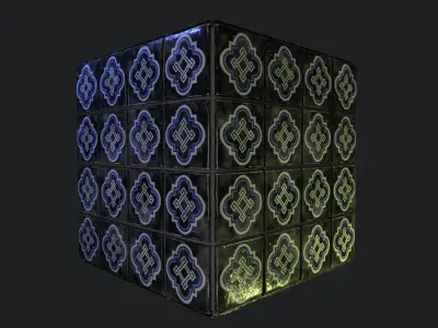 Stylized Portuguese Tiles Material 04 Texture