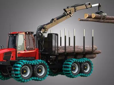 Komatsu - 875 Bruder Forwarder - Forest Machine 3D model