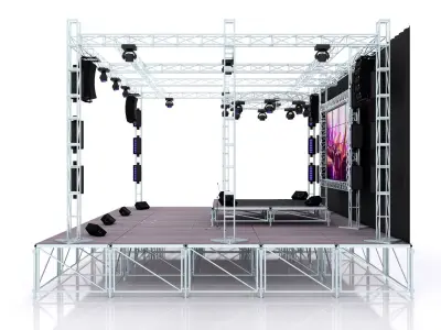 Concert Music Stage 3D model