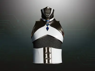 Cyborg Warzone - Space Warrior Shirt A Low-poly 3D model