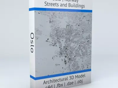 Oslo Streets and Buildings 3D model