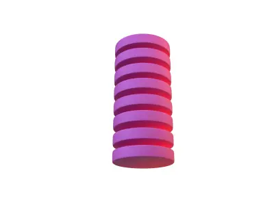 Nand Flash Memory TLC Structure v1 007 Low-poly 3D model
