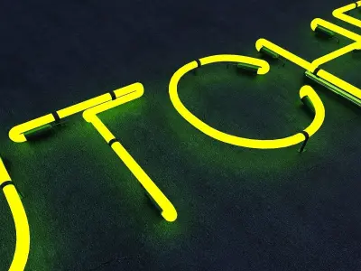 Butcher Neon Sign Low-poly 3D model