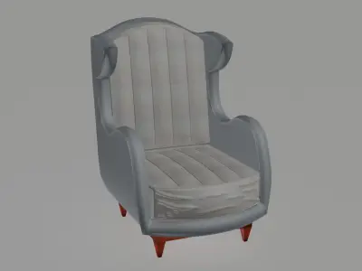Nexus Wingback Armchair 3D model