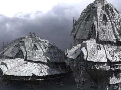 Jupiter alien Temple 2 designs 3D model