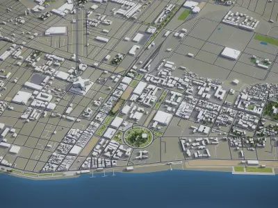 Phnom Penh  Low-poly 3D model