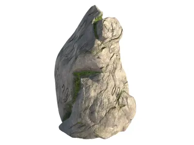 Moss rock   Low-poly 3D model
