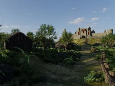 Path to Castle Scene v2 3D model