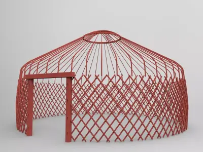 Kazakh yurt 3D model
