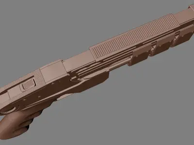 Future Pistol 16mm Sci-Fi 3D Print 3D print model