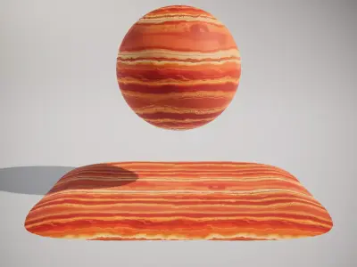 HQ PBR Textures Set Planetary Gas Bands Texture