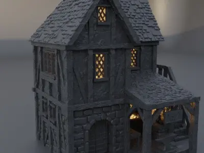 Town Blacksmith Tabletop Terrain 28 mm 3D print model