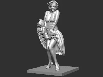 marilyn monroe statue  3D print model