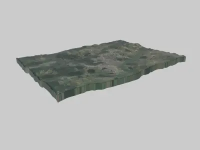 Izhevsk City Low-poly 3D model