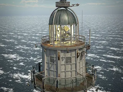 Light Tower The Koog Texel The Netherlands update 3D model