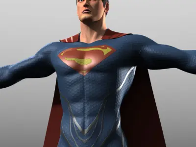 Man of Steel Costume Low-poly 3D model