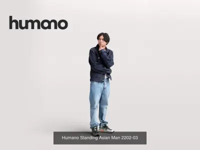 Humano 6-Pack - STANDING PEOPLE - 6x 3D models A