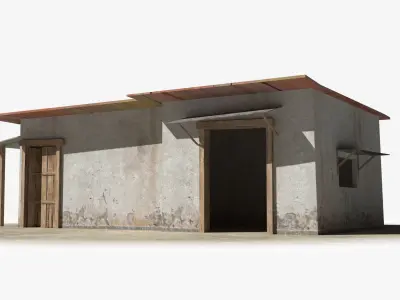 Slum x12 Low-poly 3D model