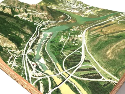 Mountain landscape Mtskheta in Georgia 3D model