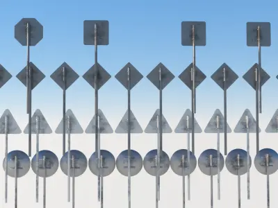 Traffic Signs 3D model