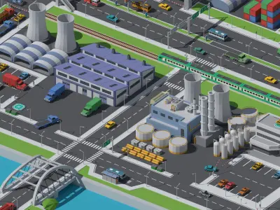 SimplePoly Urban - Low Poly Assets 3D model