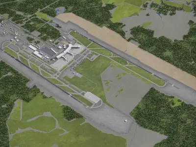 Moscow - Domodedovo Airport - DME Low-poly 3D model