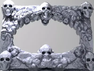 Cave Scull rocks 3D model